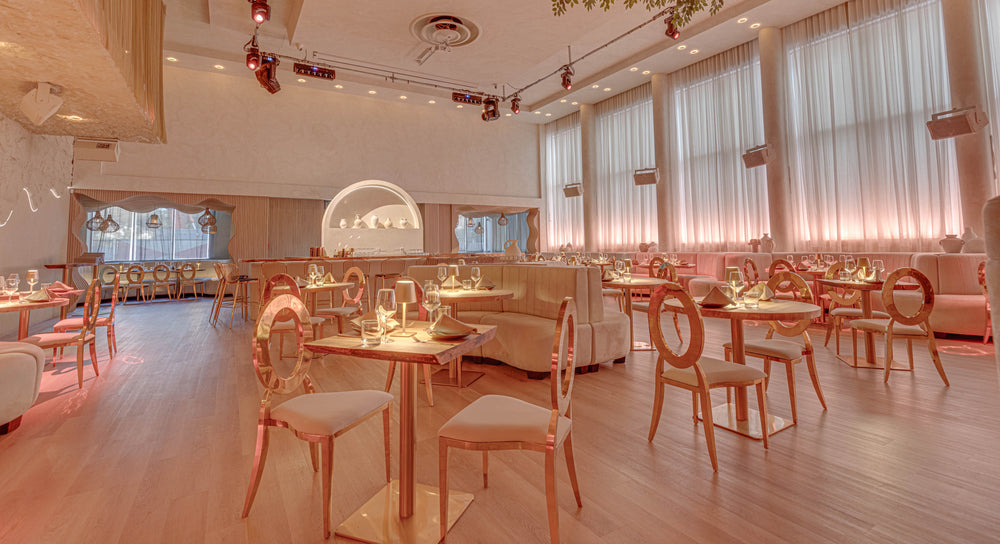 The room set for a corporate day