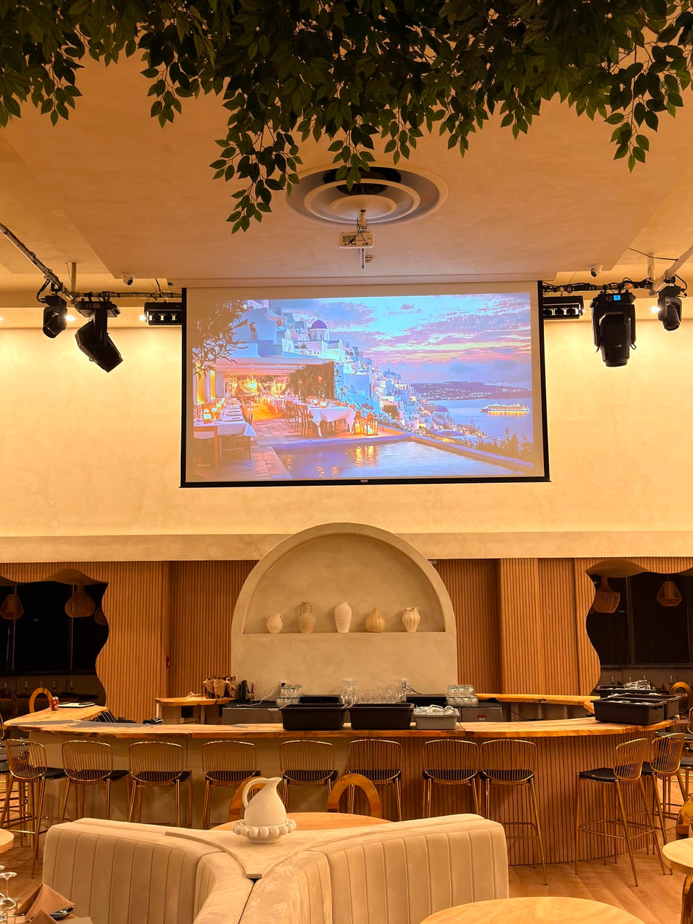 The room set for a corporate day